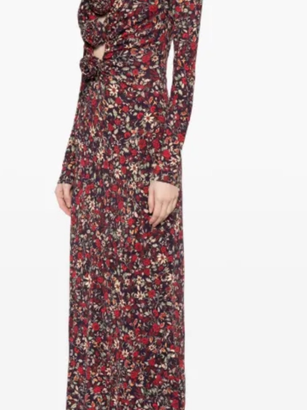 FARM Rio Burgundy Floral Cutout Maxi Dress - Picture 3 of 5